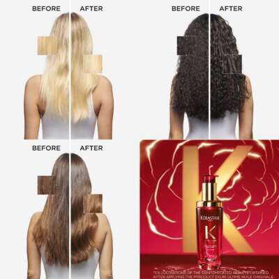 Kérastase Elixir Ultime Burgundy Rouge L'Huile Originale Hair Oil 75ml – תמונה 3