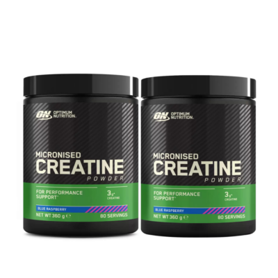 Optimum Nutrition Micronised Creatine Powder - Blue Raspberry 2 x 360g