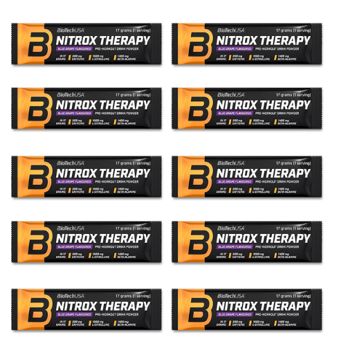 BioTechUSA Nitrox Therapy Sample Mix Pack – 10 x 17g Sachets