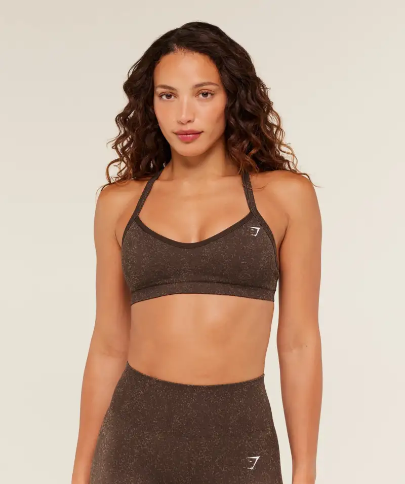 Gymshark Adapt Fleck Sports Bra Archive Brown