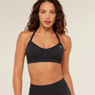 Gymshark Adapt Fleck Sports Bra Mineral | Black