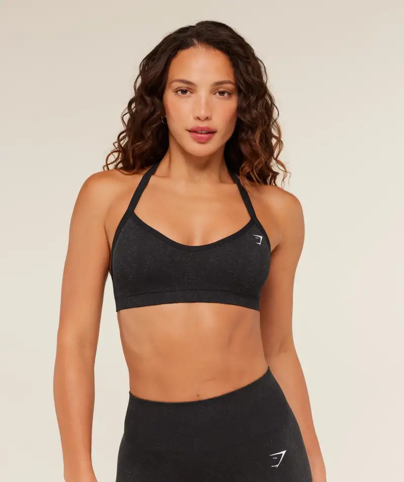 Gymshark Adapt Fleck Sports Bra Mineral Black