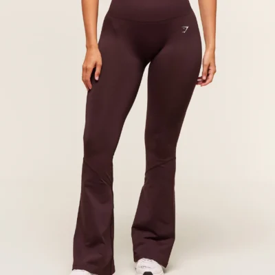 Gymshark Everyday Seamless Flared Leggings Cherry Purple