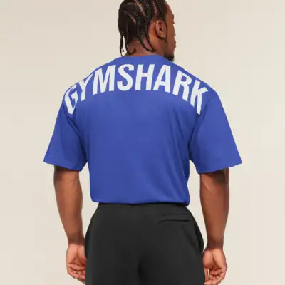 Gymshark Power T-Shirt oversized fit Force Blue