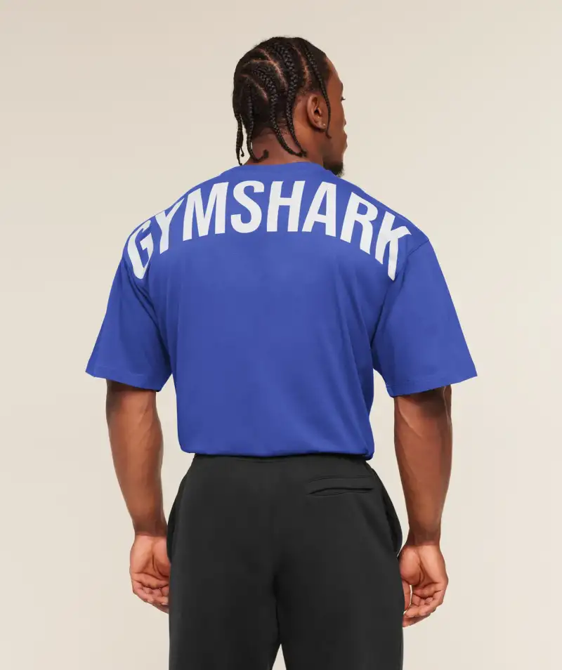 Gymshark Power T-Shirt oversized fit Force Blue