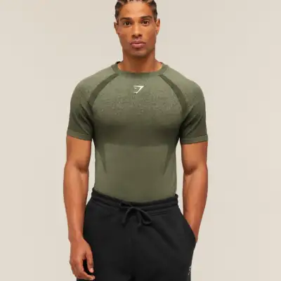 Gymshark Shadow Seamless T Shirt Core Olive