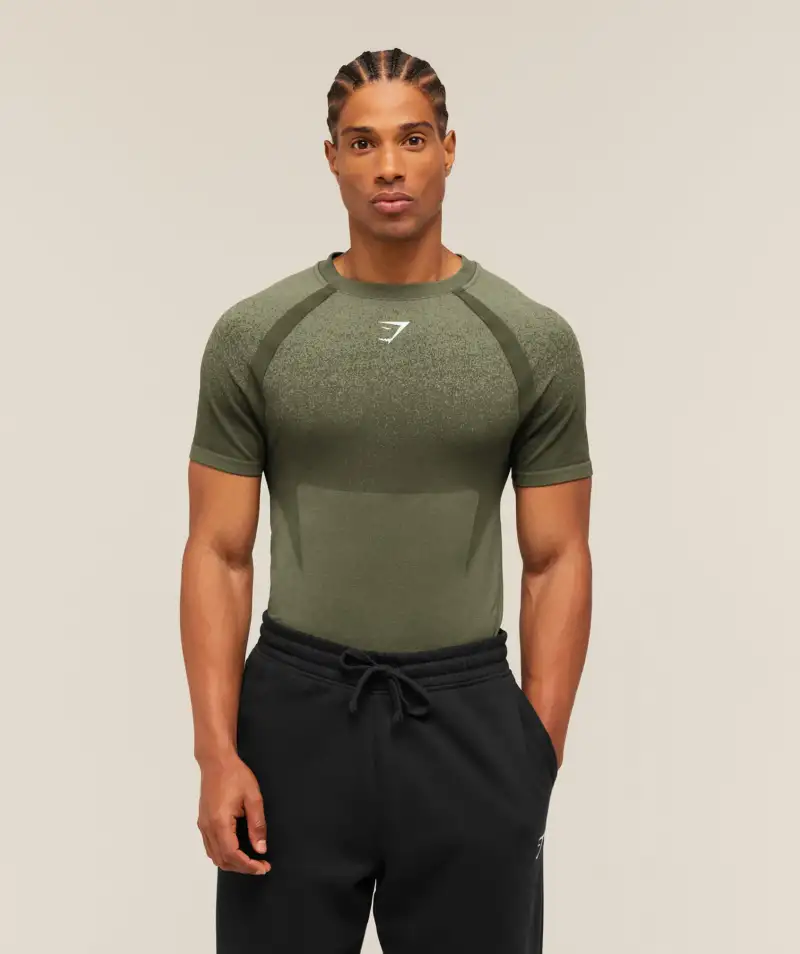 Gymshark Shadow Seamless T Shirt Core Olive