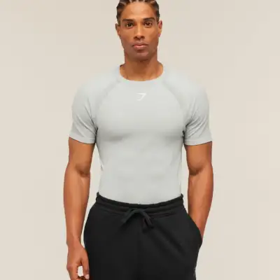 Gymshark Shadow Seamless T Shirt Light Grey