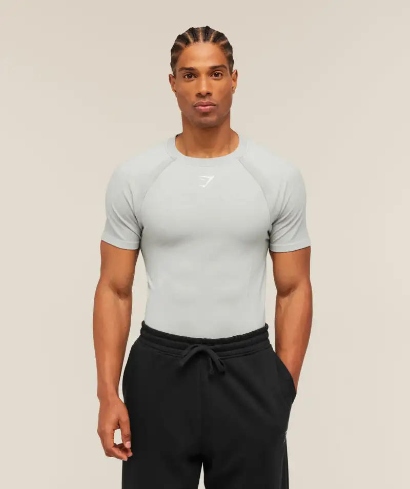 Gymshark Shadow Seamless T Shirt Light Grey