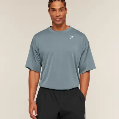 Gymshark Washed Pastels T-Shirt Stealth Blue/Wash