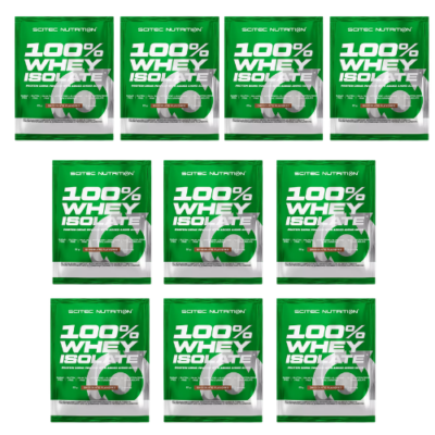 Scitec Nutrition 100% Whey Isolate Sample Pack – 10 x 25g Sachets – תמונה 1