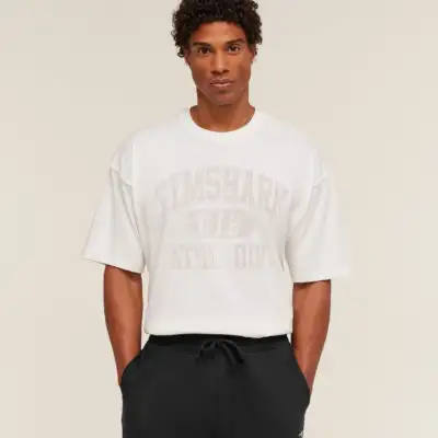 Gymshark Athletic Division Graphic T-Shirt GS Soft White