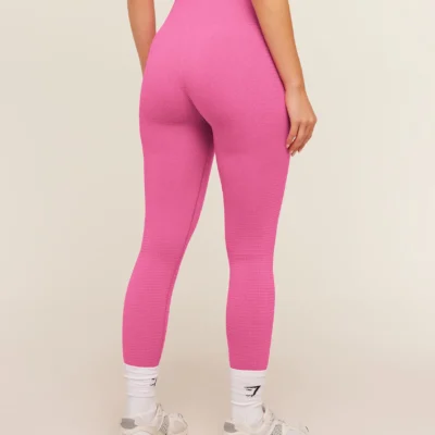 Gymshark Vital Seamless 2.0 Leggings Super-Set Pink/Marl – תמונה 3