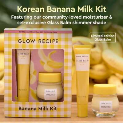 ⁦Glow Recipe Banana Moisturizing Cream & Shimmer Lip Treatment Duo⁩ – תמונה ⁦3⁩