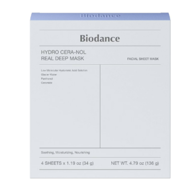 Biodance Hydro Cera-Nol Real Deep Mask - soothes and strengthens x 4