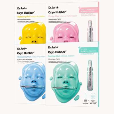 Dr.Jart+ Cryo Rubber Korean Hydrogel Face Mask – K-Glow Bundle (4 Pack)