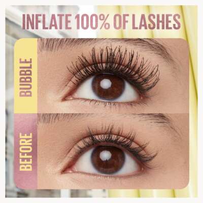 Maybelline Colossal Bubble Mascara before and after