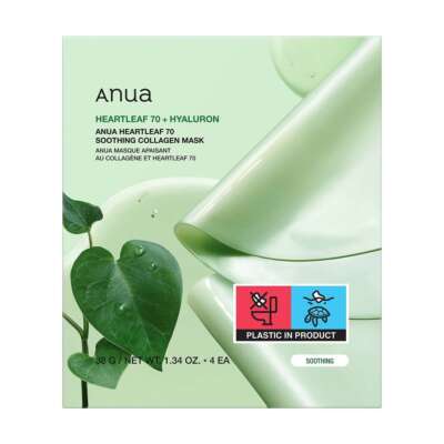 ANUA Heartleaf 70 Soothing Collagen Mask (4 Sheets) 38g