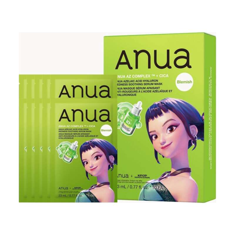 ANUA KPop Demon Hunters Azelaic Acid Hyaluron Redness Soothing Serum Mask (10PCS) ANUA KPop Demon Hunters Azelaic Acid Hyaluron Redness Soothing Serum Mask (10PCS)