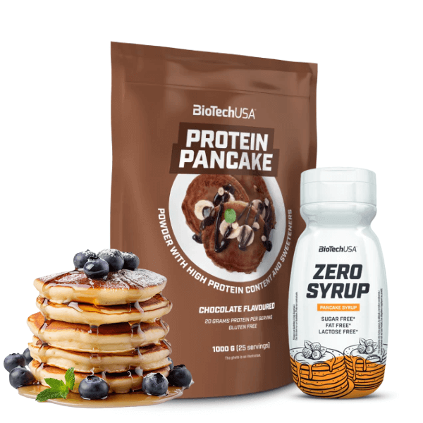 מארז BioTechUSA Protein Pancake וסירופ Zero Syrup