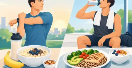 ארוחת בוקר לספורטאים לפני ואחרי אימון בוקר