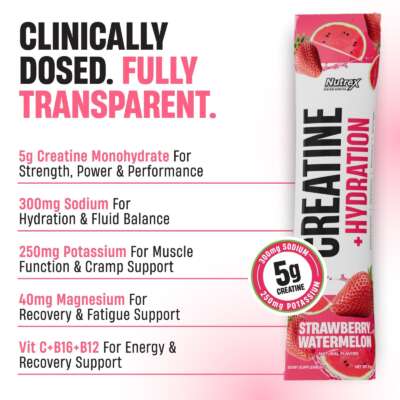 Nutrex Creatine + Hydration 15 x 9g – תמונה 4