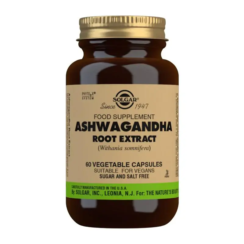 תוסף תמצית שורש אשוואגנדה Solgar Ashwagandha Root Extract